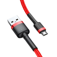 Кабель Baseus Cafule Cable USB to Micro USB 2.4A 1m Красный