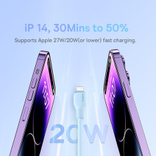 Кабель Baseus Pudding Series Fast Charging Data Cable Type-C to Lightning PD 20W 2m Голубой