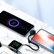 Кабель Baseus Star Ring Series 4-in-1 Wireless Charging Cable USB to Lightning+Type-C+MicroUSB+iWatch 3А 0.18m Чорний