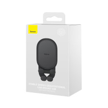 Автодержатель для телефона Baseus Stable Gravitational Car Mount Air Vent Version в воздуховод (SUWX020001) Черный