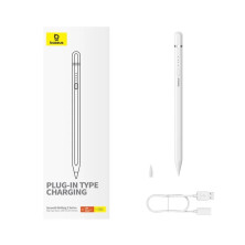 Стілус для iPad Baseus Writing 2 Series Plug-Type USB-C Active Wireless Version з LED індикаторами 10.5 годин Білий