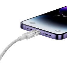Кабель Baseus Explorer Series with Smart Temperature Control Fast Charging Data Cable USB to Lightning 2.4A 1m Білий
