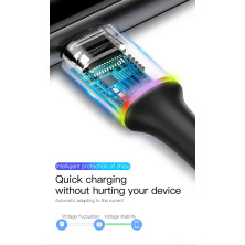 Кабель Baseus Halo Data Cable USB to Lightning 2.4A 0.5m Черный