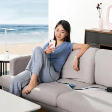 Кабель Baseus Bright Mirror 2 Series Retractable 3-in-1 Fast Charging Data Cable Type-C to Lightning+Type-C+MicroUSB 100W 1.1m Синий