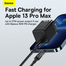 Кабель Baseus Explorer Series Auto Power-Off Fast Charging Data Cable Type-C to Lightning PD 20W 1m Черный