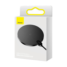 Беспроводное зарядное устройство Baseus LED Display Gen 2 Wireless Charger с технологией Qi 15W Черный