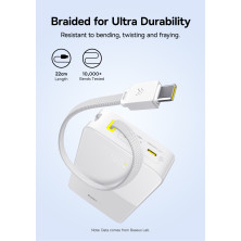 УМБ Baseus EnerFill FC51 Bipow2 Pro 20000mAh 22.5W 2.4A з технологією QC3.0+PD3.0 та Type-C кабелем 22.5W Білий