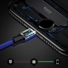 Кабель Baseus Rapid Series Cable 3-in-1 Fast Charging Data Cable USB to Lightning+Type-C+MicroUSB 3А 1.2m Синій