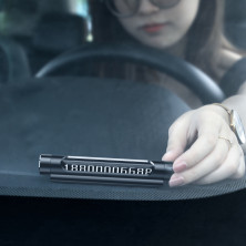 Автовизитка парковочная карта Baseus All Metal Temporary Parking Number Plate версия для двух номеров Черный