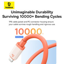 Кабель Baseus 0℃ Series Fast Charging Data Cable Type-C to Lightning PD 20W 2m Оранжевый
