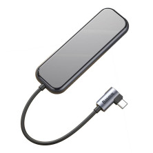 USB-хаб Baseus 5in1 Multi-functional 5-Port Type-C HUB Adapter Type-C to USB3.0*4, Type-C(PD)*1 Сірий