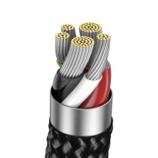 Кабель Baseus Explorer Series Auto Power-Off Fast Charging Data Cable Type-C to Lightning PD 20W 1m Черный