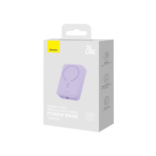 УМБ Baseus Magnetic Mini Wireless Fast Charge 2in1 20000mAh 20W 3A QC3.0+PD3.0 с Беспроводной зарядкой Qi 15W Фиолетовый