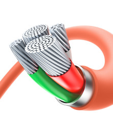 Кабель Baseus 0℃ Series Fast Charging Data Cable USB to Lightning 2.4A 2m Помаранчевий