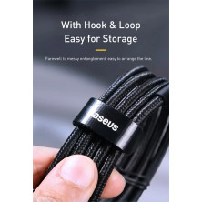 Кабель Baseus Cafule Flash Charging Data Line Cable Type-C to Type-C PD 2.0 QC 3.0 100W 20V 5A 2m Черный