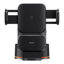 Бездротовий автомобільний зарядний пристрій Baseus Wisdom Auto Alignment Car Mount Wireless Charger Suction Base з технологією Qi 15W Чорний
