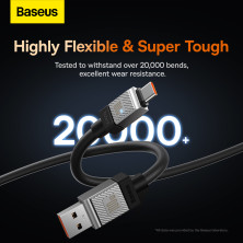 Кабель Baseus CoolPlay Series Fast Charging Data Cable USB to Type-C 100W 20V 5A 1m Чорний