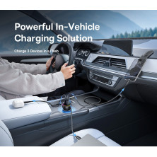 Автомобільний зарядний пристрій Baseus Multi-Port Fast Charge Car Charger 152.5W USB+2Type-C + Кабель Type-C to Type-C 100W 1м Чорний