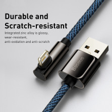 Кабель Baseus Legend Series Fast Charging Elbow Cable USB to Lightning 2.4A 2m Синий