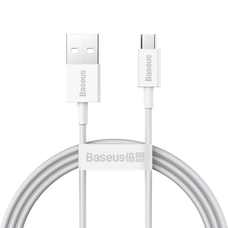 Кабель Baseus Superior Series Fast Charging Data Cable USB to Micro USB 2A 1m Білий