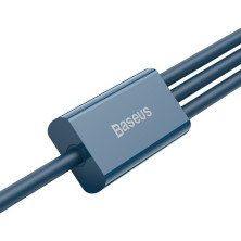 Кабель Baseus Superior Series 3-in-1 Fast Charging Data Cable USB to Lightning+Type-C+MicroUSB 3.5А 1.5m Синій