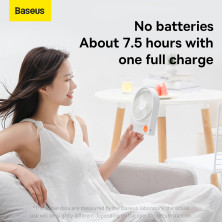 Вентилятор портативный Baseus Serenity Desktop Fan Pro настольный с аккумулятором 2000 мАч Белый