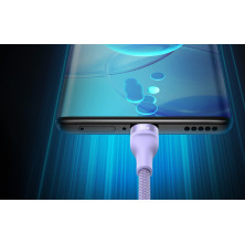 Кабель Baseus Flash Series 2 3-in-1 Fast Charging Data Cable USB to Lightning+Type-C+MicroUSB 100W 1.2m Фіолетовий