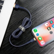 Кабель Baseus Cafule Cable USB to Lightning 2.4A 1m Сине-Золотой