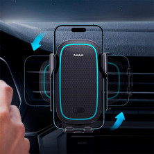 Бездротовий автомобільний зарядний пристрій Baseus Milky Way Pro Wireless Charging Electric Car Mount з технологією Qi 15W Чорний