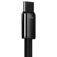 Кабель Baseus Tungsten Gold Fast Charging Data Cable USB to Type-C 100W 20V 5A 1m Черный
