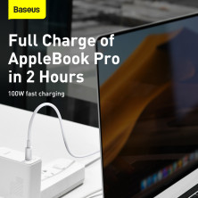 Кабель Baseus Superior Series Fast Charging Data Cable Type-C to Type-C 100W 20V 5A 2m Білий
