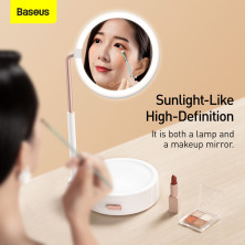 Макіяжне косметичне дзеркало з підсвічуванням Baseus Smart Beauty Series Lighted Makeup Mirror with Storage Box з ящиком для зберігання Білий