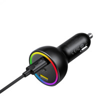 Автомобільний зарядний пристрій Baseus Multi-Port Fast Charge Car Charger 152.5W USB+2Type-C + Кабель Type-C to Type-C 100W 1м Чорний