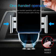 Автодержатель для телефона Baseus Smart Car Mount Cell Phone в воздуховод автоматический Серебристый