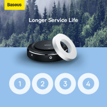 Ароматизатор в машину Baseus Metal Fabric Aroma Holder и 4 арома-картриджа Черный