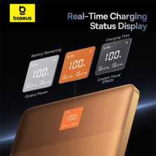 УМБ Baseus Blade Blade2 Fast-Charging Power Bank 12000mAh 65W 6A з технологією QC3.0+PD3.0 + кабель Type-C to Type-C 100W 20V/5A 1м Помаранчевий