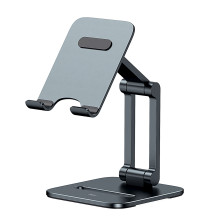 Підставка для телефону настільна Baseus Desktop Biaxial Foldable Metal Stand for Phones Сірий
