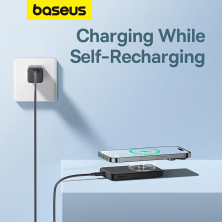 УМБ Baseus Magnetic Mini Wireless Fast Charge 2in1 5000mAh 20W 2.4A QC3.0+PD3.0 з Бездротовою зарядкою Qi 15W Чорний