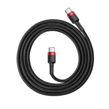 Кабель Baseus Cafule Flash Charging Data Line Cable Type-C to Type-C PD 2.0 QC 3.0 60W 20V 3A 1m Черно-Красный