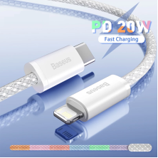 Кабель Baseus Dynamic Series Fast Charging Data Cable Type-C to Lightning PD 20W 1m Білий
