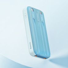 УМБ Baseus Comet Digital Display Fast Charge 10000mAh 22.5W 3A з технологією QC3.0+PD3.0 и iP 20W+Type-C 22.5W кабелем Блакитний