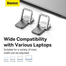 Подставка для ноутбука Baseus Slim Laptop Kickstand Серебристый