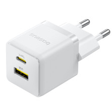 Мережевий зарядний пристрій Baseus Palm Fast Charger QC3.0+PD3.0 30W USB+Type-C 3A Білий
