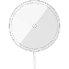 Бездротовий зарядний пристрій Baseus Simple Mini3 Magnetic з функцією MagSafe і Qi 15W Сріблястий