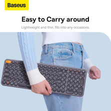 Клавиатура беспроводная Baseus K01B Wireless Tri-Mode Keyboard 2.4G/BT1+BT2 Серый