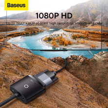 HDMI адаптер Baseus Lite Series Adapter HDMI to VGA з 3,5-мм аудіопортом AUX Чорний