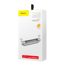 Автовизитка парковочная карта Baseus All Metal Temporary Parking Number Plate версия для двух номеров Серебристый