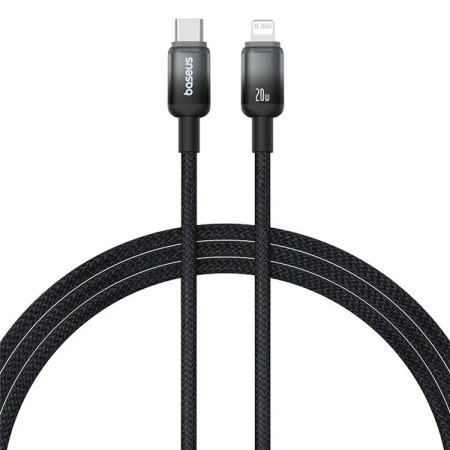 Кабель Baseus Discolor Series Fast Charging Data Cable Type-C to Lightning PD 20W 1m Черный