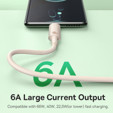 Кабель Baseus Habitat Series Fast Charging Data Cable USB to Type-C 100W 20V 5A 1m Рожевий