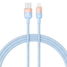 Кабель Baseus Discolor Series Fast Charging Data Cable USB to Lightning 2.4A 1m Блакитний